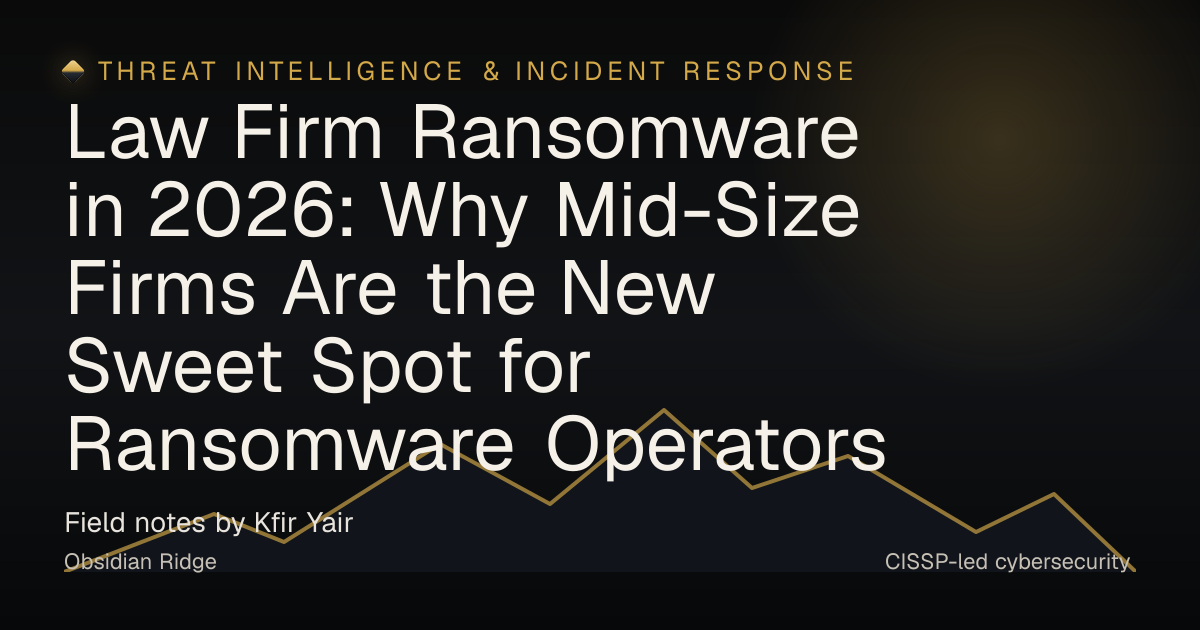 law firm ransomware | Obsidian Ridge